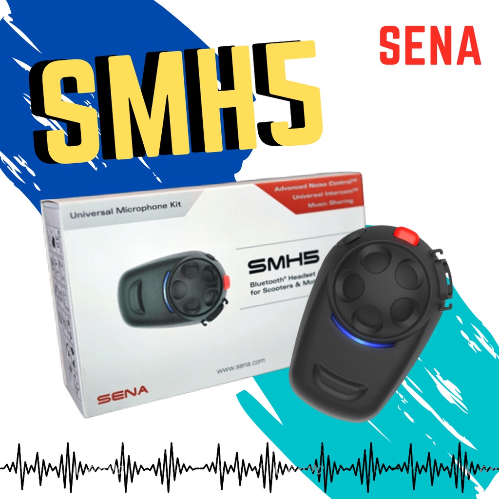 Sena SMH5 บลูทูธสำหรับหมวกกันน็อค แบบเดี่ยวและแบบ คู่ของแท้ 100%!!!