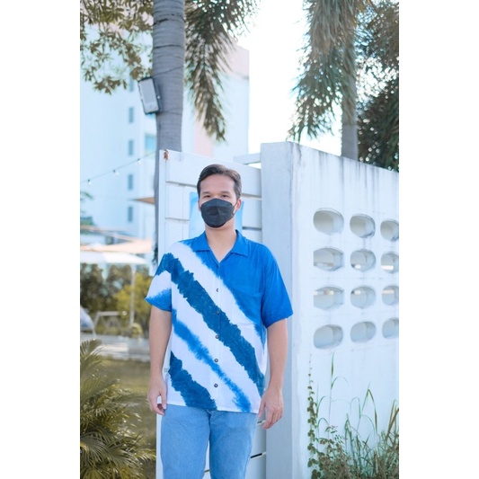 เสื้อเชิ้ตมัดย้อมผู้ชาย 💙
