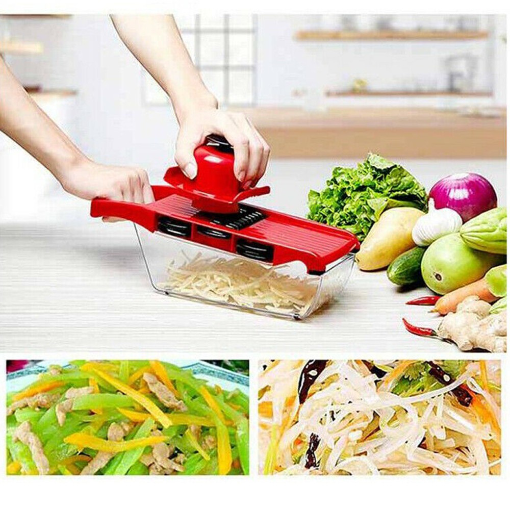 ชุดสไลด์ผักผลไม้ ใบมีดสแตนเลส 6 in 1 ด้ามจับพิเศษ ชุดมีดหั่นผักอเนกประสงค์ ราคา ถูกที่สุด ดีลบีเคเค แกลเลอรีภาพที่ 9
