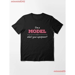 Zb2E    Bad  minmin8341 Im A MODEL Whats Your Superpower? Essential T-Shirt 2021   รูปถ่าย     ]⚡️