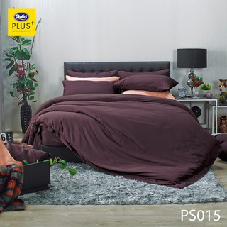 [New2020] Satin Plus  ชุดผ้าปูที่นอน 6 ฟุต 5 ฟุต  มี 5 ชิ้น (ไม่รวมนวม) PS015  Grape puple