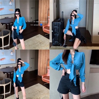 A28เสื้อผ้าแฟชั่นพร้อมส่ง⭐️เสื้อผ้าแฟชั่นผู้หญิง เสื้อผ้าแฟชั่นนำเข้า มีเข็มกลัดให้ เสื้อแขนยาว เสื้อครึ่งตัว เสื้อครอป