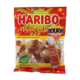 ฮาริโบ เยลลี่รสโคล่า เปรี้ยวซ่า Haribo Happy Cola Sour 80 &amp; 160g.