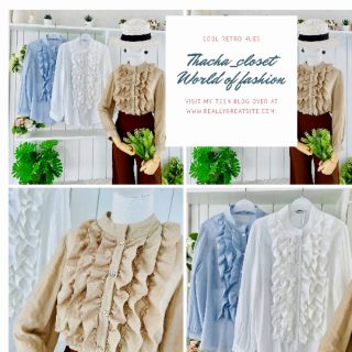 เสื้อผ้าชีฟองแขน5 ส่วน แต่งระบาย สไตล์เกาหลี​ผ้าเนื้อดี​งานคุณภาพ