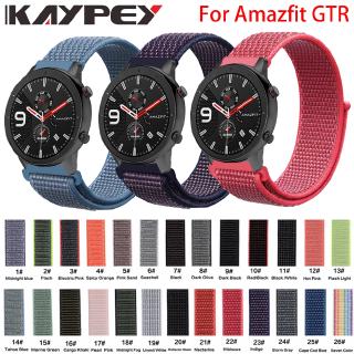 สายนาฬิกาข้อมือไนล่อน 26 สีสําหรับ xiaomi huami amazfit gtr 42 มม. 47 มม.