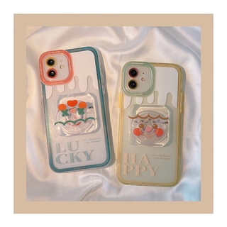 เคส สำหรับ ไอโฟน เคสซิลิโคน สินค้าพร้อมส่งจากไทย สำหรับ iPhone 13 12 11 Pro max ไอริงเหลี่ยมใสดอกใหม่ TPU-C241 ไอริงเหล