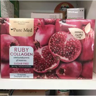 Ruby Kito Collagen 10,000 Mg - รูบี้ คอลลาเจน ผิวสวยเนียนใส ลดริ้วรอย บำรุงข้อกระดูก 1 กล่อง (บรรจุ 15 ซอง )