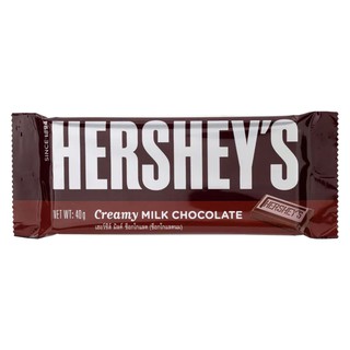 เฮอร์ชี่ส์ช็อกโกแลตนมเอ็กซ์ตร้าครีมมี่ 40กรัม Hersheys Extra Creamy Milk Chocolate 40g.