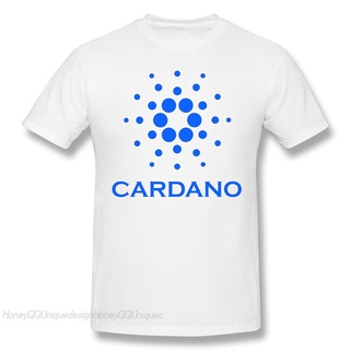 [COD]Summwe เสื้อยืดลําลองแฟชั่น แขนสั้น พิมพ์ลาย Cardano Coin ADA Cryptocurrency สีขาว สําหรับผู้ชายS-5XL