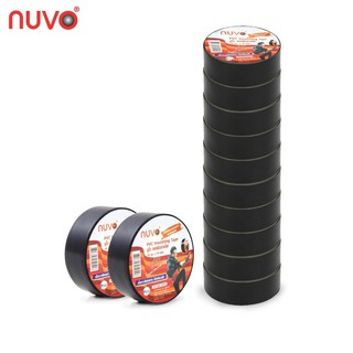 เทปพันสายไฟ สีดำ NUVO (แพ็ค 10 ม้วน) ขนาด19 มม. ยาว 10 เมตร   [S24]