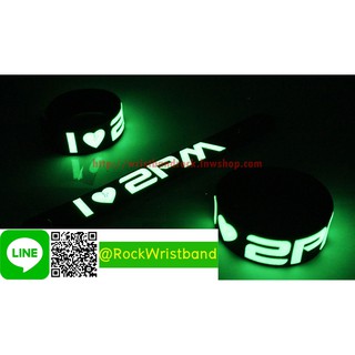 2PM ขายริสแบนด์เรืองแสง ทูพีเอ็ม 2PM58GA Wristband สายรัดข้อมือวงร็อค