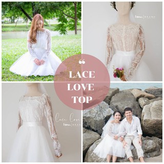 เสื้อรุ่น : Lace Love top  (เสื้อเปิดไหล่แขนยาว)