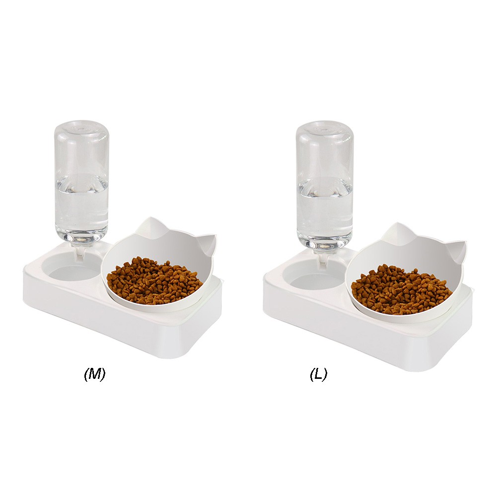 CY Pet Supplies Automatic Feeder Dog Cat Food Double Bowl with Water