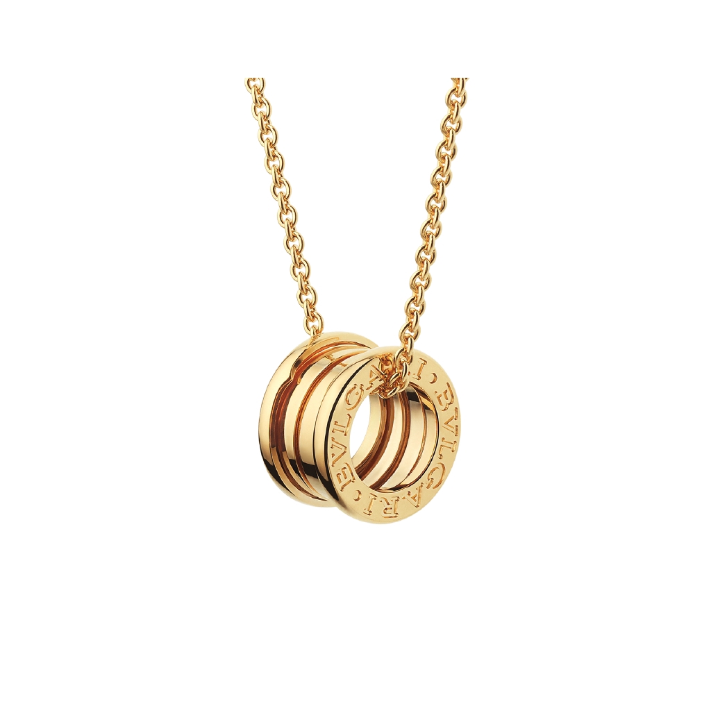 สร้อยคอพร้อมจี้ทรงกลมขนาดเล็ก ทั้งใน 18kt Yellow Gold.18kt Rose Gold