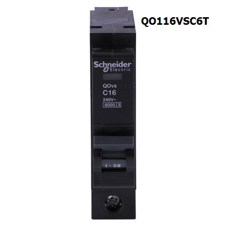 SCHNEIDER เบรคเกอร์ 1P 16A 6KA QO116VSC6T สีดำ