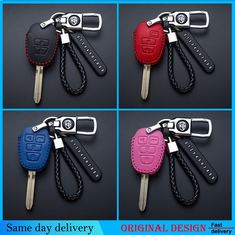 2/3/4ปุ่ม เคสกุญแจ Toyota Yaris Ativ Vios Corolla HiAce Camry ปลอกกุญแจรถยนต์ 2012 - 2020