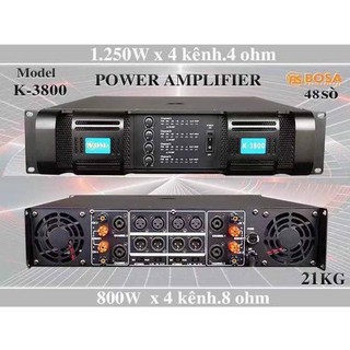 kiss2468เพาเวอร์แอมป์4CH POWER 800W RMS x 4เครื่องขยายเสียง 3200WA-ONE K-3800 -