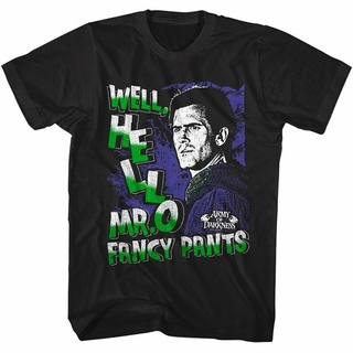 เสื้อยืดโอเวอร์ไซส์เสื้อยืดลําลอง ผ้าฝ้าย แขนสั้น พิมพ์ลาย Army Of Darkness Hello Mr Fancy สไตล์วินเทจ สําหรับผู้ชายS-3X