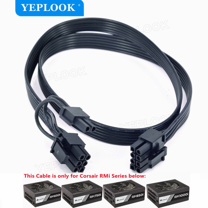 PCIe 8Pin ถึง 8Pin 6 + 2Pin GPU สายไฟสําหรับ Corsair RMi Series Full Modular PSU RM650i RM750i RM850