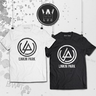 เสื้อคนอ้วนผญ - LinkinParkวงร็อคเสื้อยืดผ้าฝ้าย100%แขนสั้นสีดําสีขาวเสื้อผ้าแบรนด์ลําลองBajuLelakiP