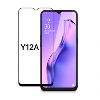 [ส่งจาทไทย] ฟิล์มกระจกนิรภัย เต็มจอ มาใหม่VIVO Y12Aฟิล์มขอบดำ ฟิล์มกันกระแทก Tempered Glass