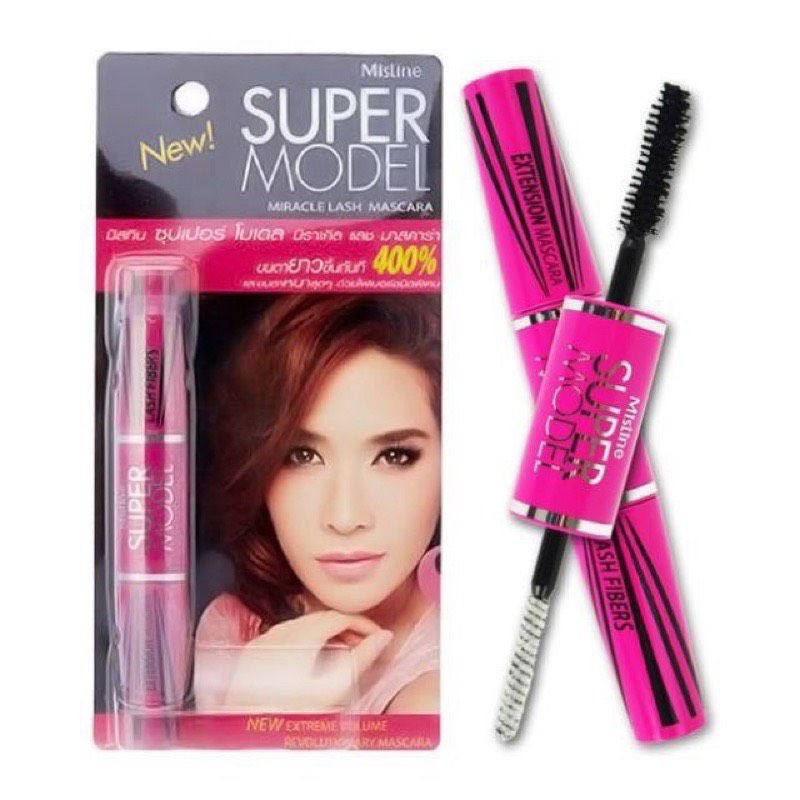 Mistine Super Model Mascara มาสคาร่า สูตรล้างออกง่าย สวยครบ 2 ด้านในแท่งเดียว