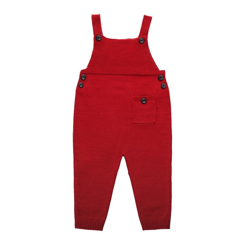 Pants Jumpsuit Cotton Knit Suspender Kids Girls Trousers Overalls Boys Adorable - team 10 red joggers roblox