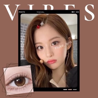 คอนแทคเลนส์ (ขนาดกลาง) 🎉 April Rain almond brown / black Luxzylens เลนส์กรองแสง Dia14.5 ของแท้รับจากบริษัทโดยตรง