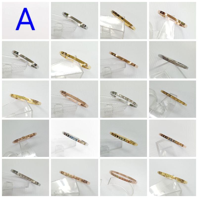 กำไลสแตนเลสแท้100% งานจิวเวลรี่ นำเข้าจากเกาหลี Size S เส้นรอบวง 15 cm
