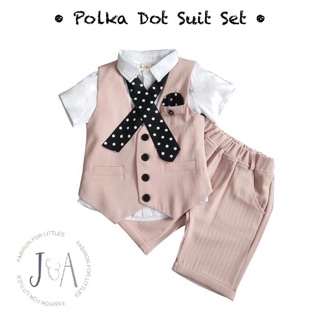 SALE‼️ Pink Polka Dot Suit Set