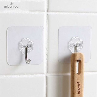 Urbanica strong sticky waterproof hook ตะขอแขวนติดผนัง กันน้ำ ตะขอแขวนติดผนังแบบใสอเนกประสงค์ ขนาด  6 cm (1ชิ้น)