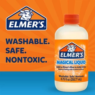 Elmer's น้ำยาสไลม์ เมจิกลิควิด 8.75 ออนซ์ ELMER'S MAGICAL LIQUID เอลเมอร์ส ซักออกได้ กาว Non-Toxic