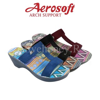 ☁️FW8262☁️ รองเท้าแตะเพื่อสุขภาพ aerosoft arch support(แอโร่ซอฟ)