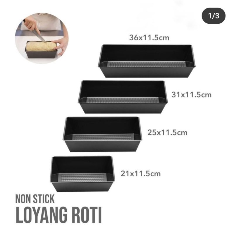 LOAFPAN PAN SET 4 ตัว / LONG RIP BREAD PAN / LOAF PAN