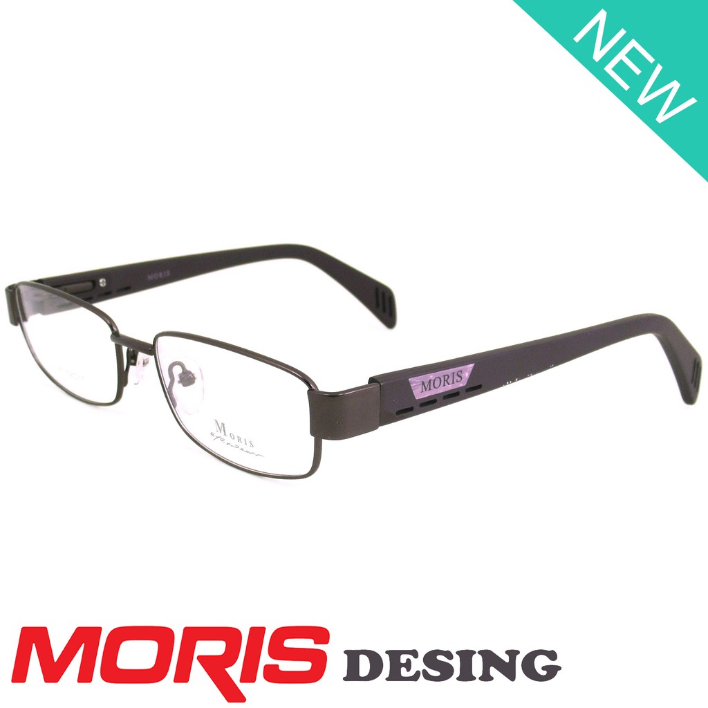 Moris แว่นตา รุ่น 3163 สีน้ำตาล กรอบเต็ม ขาสปริง วัสดุ สแตนเลส สตีล (สำหรับตัดเลนส์) กรอบแว่นตา Eyeg