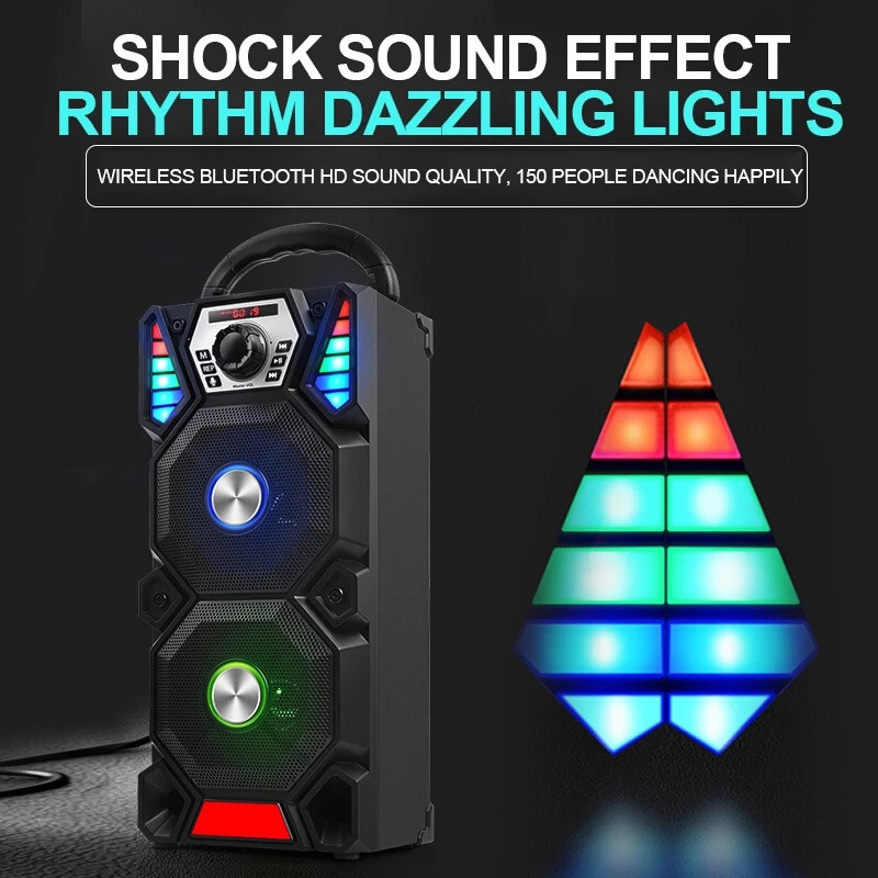 ลำโพงพกพา ortable Bluetooth Seaker Big ower Wireless Bass Column