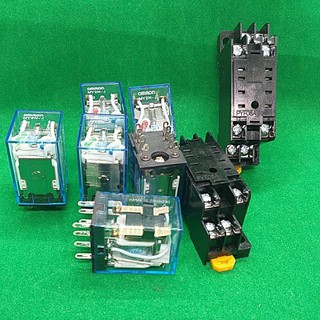 MY2N-J รีเลย์ 2คอนแทค 5A 250Vac พร้อม socket มี12V 24V 110V  220VAC