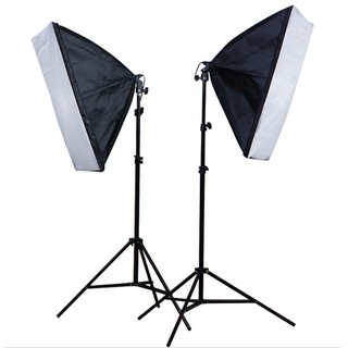 Softbox Photo Lighting Studio Lighting Kit 2pcs 50 x 70 Soft Boxes มีสองชิ้นตามรูป