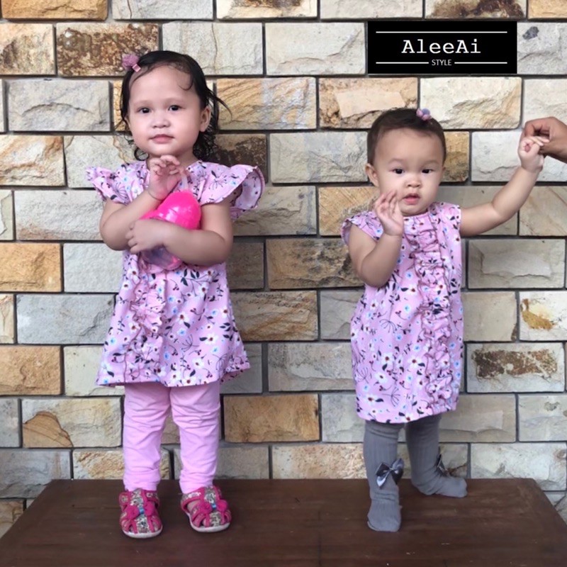 BABY GIRL Lemonade Pink Ruffle Dress / Dress Bayi Perempuan !!️