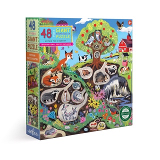 eeBoo - PZWHCO - Within the Country 48 Pc Giant Puzzle