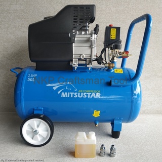 ปั๊มลมโรตารี่ ปั๊มลม ZC-50L โรตารี่ MITSUSTAR 50 ลิตร ขนาด 50 ลิตร 3.5แรง รับประกัน 1 ปี