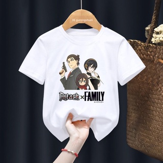 เสื้อยืด พิมพ์ลายการ์ตูนอนิเมะ Spy X Family สไตล์ฮาราจูกุ สําหรับเด็กผู้หญิง