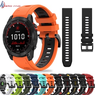 สายนาฬิกาข้อมือซิลิโคน 22 มม. สําหรับ Garmin Fenix 7 5 5Plus 6 6Plus Epix Smart Watch Quick Release Forerunner 935 S60 Easyfit