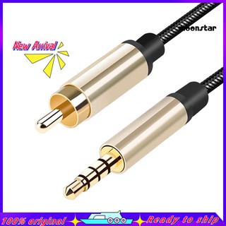 RCA Ms 1 / 2 ม. Rca To Aux 3 . 5 มม. Jack Coaxial สายเคเบิ้ลเชื่อมต่อเสียงสําหรับ Xiao - Mi 1 / 2 Tv