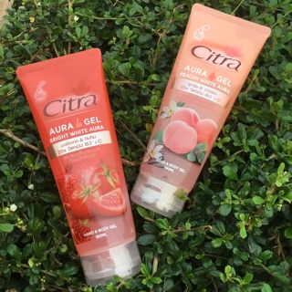 แพ็คคู่ 2 ชิ้น CITRA BRIGHT WHITE AURA GEL 180 ml.