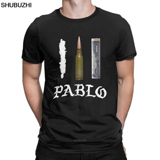 เสื้อยืดสีขาวPablo escobar เสื้อยืดผู้ชายยา bullet เงินแขนสั้น retro tees เสื้อรอบคอ% cotton plus ขนาด t เสื้อS-4XL