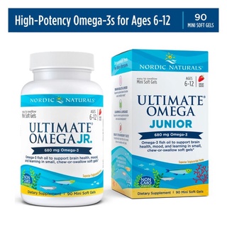 📍พร้อมส่ง📦สินค้าจากอเมริกา🇺🇸 Nordic Naturals Ultimate Omega Junior Softgels, 680 Mg, Fish Oil, 90 Ct