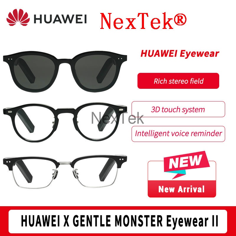 แท้100% HUAWEI X GENTLE MONSTER Eyewear II 2 SMART Smart glasses HUAWEI Eyewear VERONA-01 MYMA-01 LANG-01 HAVANA-01 KUBO-01 CATTA-C1 TEO-01 LUTTO-01 SAILOR-02 ALIO-01 KITO-01 HER-01 KANE-01