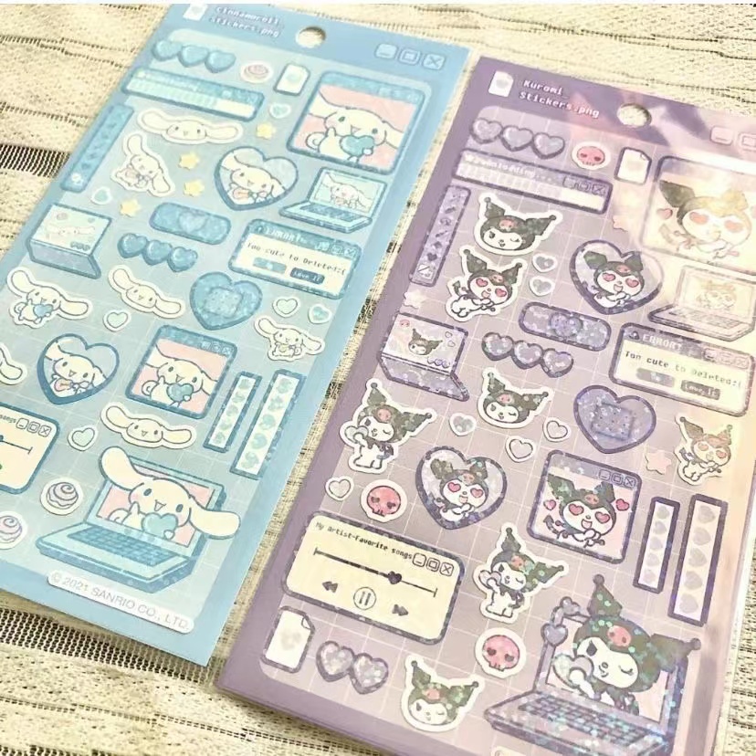 SANRIO สติกเกอร์ ลาย Steve Sparkling Kuromi น่ารัก สําหรับติดตกแต่ง
