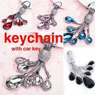 Crystal keychain car accessories ready stock
